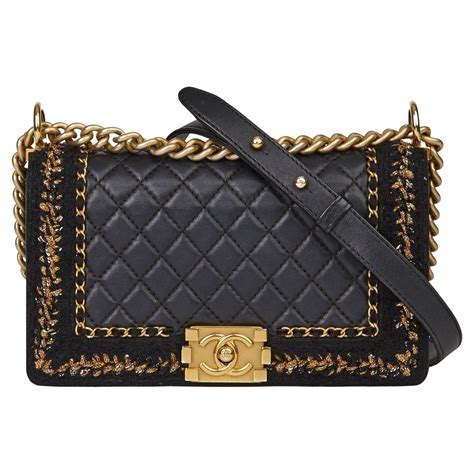 where to buy chanel boy bag black gold hardware|chanel boyfriend bag.